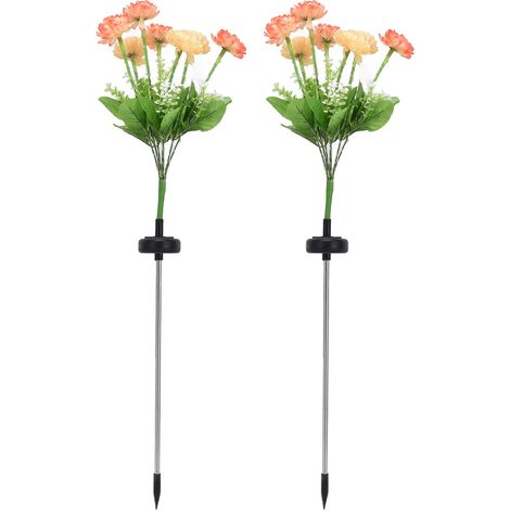 de 2 lampes solaires LED pour jardin terrasse pelouse allée (1/5)