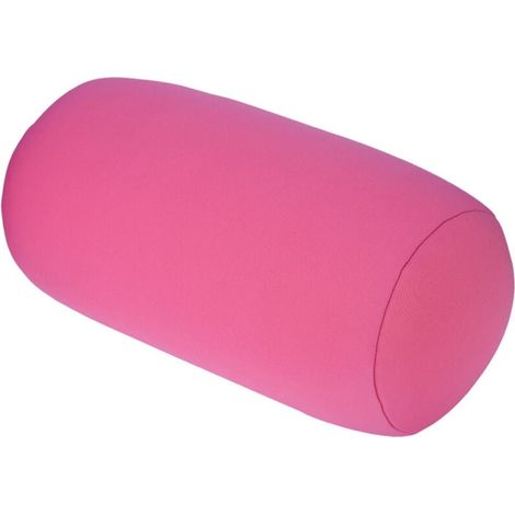 Jeffergarden Micro Mini Microbead Cuscino Rotolo Cuscino Viaggio Casa Dormire Supporto Collo Rosa (1/5)