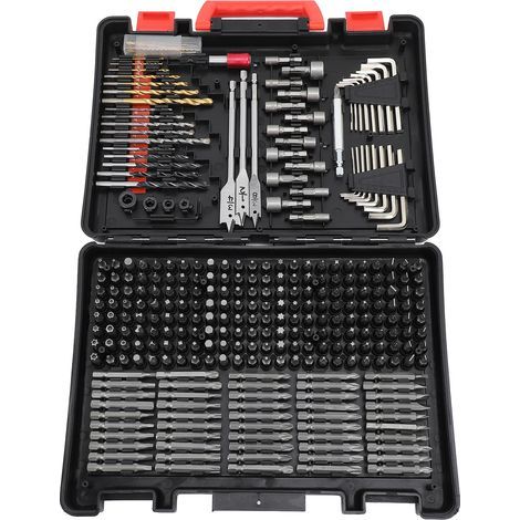 318-piece set of twist drill bits, multi-functional screwdrivers and multi-drivers for repair and maintenance (1/5)