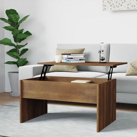Table basse, Table de Salon, Table d'appoint Chêne marron 80x50,5x41,5 cm Bois d'ingénierie XZZ34060969 (1/5)