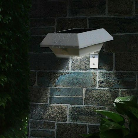 Lumière solaire étanche 6 LED pour clôture, jardin, sécurité, gouttière, décoration extérieure (1/5)