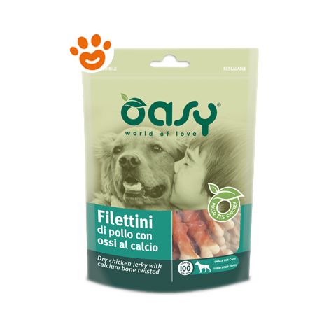 OASY Filettini di pollo con ossi al calcio 100gr