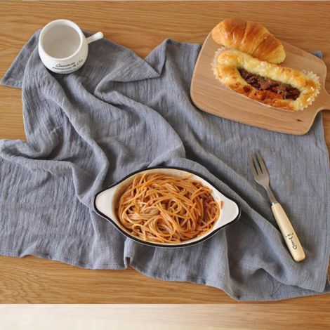 Placemat - Coton Lin Réglé - 45 x 65 cm - Pour Table et Fond Photographique - 1 Pièce (1/5)