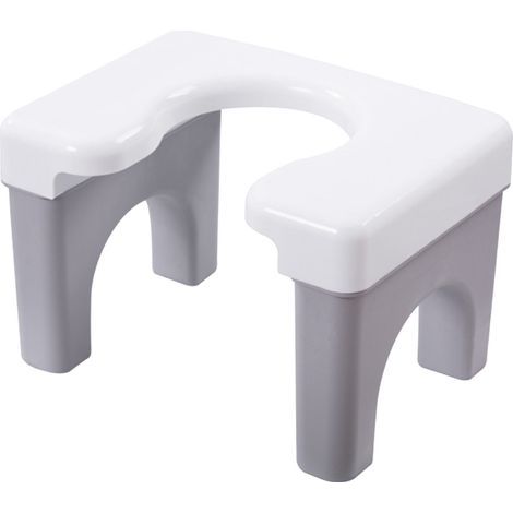 Tabouret de toilette à la turque, chaise de toilette portable, tabouret de bain hygiénique antidérapant, chaise percée multifonctionnelle, gris anthracite, version adulte (1/5)