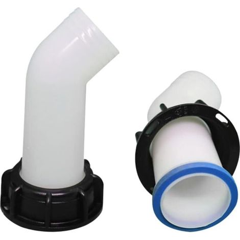 Drain avec écrou, vanne de buse de réservoir d'eau 1000l IBC réservoir rallonge, rallonge de buse de pluie buse de tuyau raccord de robinet IBC adaptateur universel (1/5)