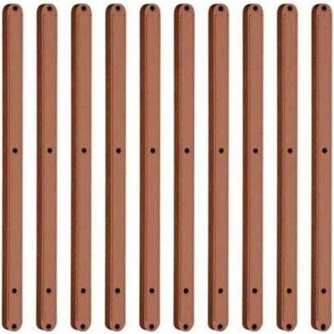 Pack of 5 pairs of plastic drawer slides - 298 mm - Brown
