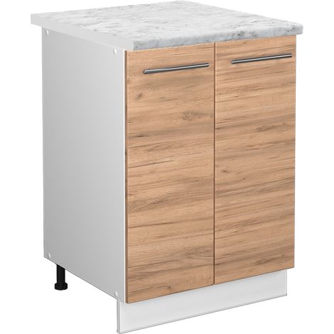 Mobiletto base cucina Fame-Line, Rovere dorato, 60 cm , PL Marmo, Vicco (1/5)