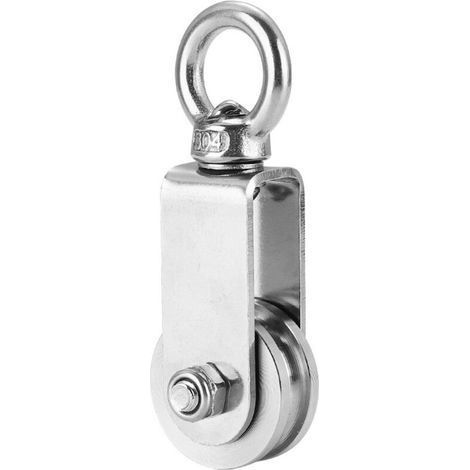 Poulie avec1Roulements, Poulie pour Cable, 34mm Poulie Inox 304 (1/5)
