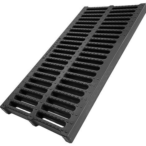 Grille de Drainage - 1 Pièce - Résine Composite - Anti-corrosion et Auto-coupable - Jardin Terrasse Garage - 50x20x2 cm Noir (1/5)
