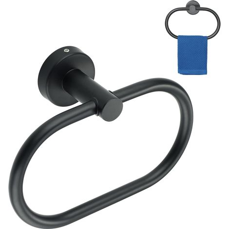 Anneaux Porte-Serviettes, en Acier Inoxydable SUS 304, 17 CM, Anneau Porte-Serviettes Mural Pratique et Durable, Simple Rond, pour Salle de Bain et Cuisine (1/5)