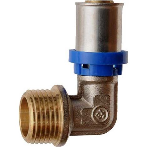 Raccordo curvo maschio a pressare per multistrato : Diametro - 16X1/2"