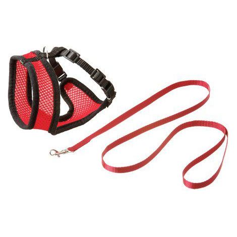 Karlie - Mesh Cat Harness With Leash Kitten S - Red/Black (770.1250)
