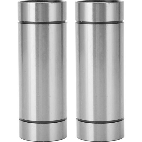 2Pcs Linear Ball Bearing Low Friction Torsion Fast Running Speed Long Type Linear Bearing Replacement LM25LUU