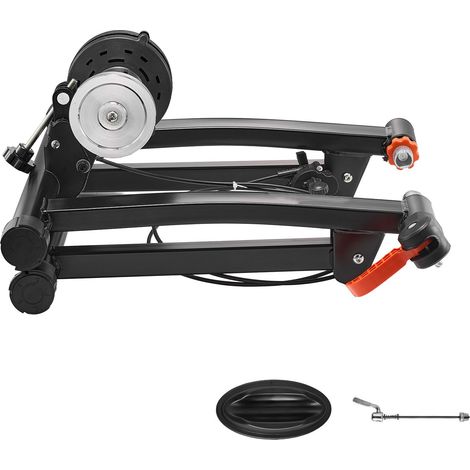 Home trainer pour vélo, 6 niveaux de résistance, roues 660-737 mm et 700C, support magnétique pliable, axe à dégagement rapide (1/5)