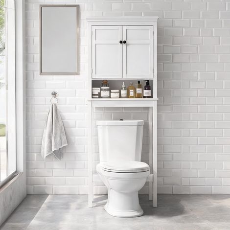 Meuble de salle de bain branco en MDF 70 x 20 x 175 cm (1/5)