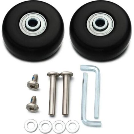 Roues de valise, essieux et roues de voyage 80 mm x 24 mm (2 pièces) (1/5)