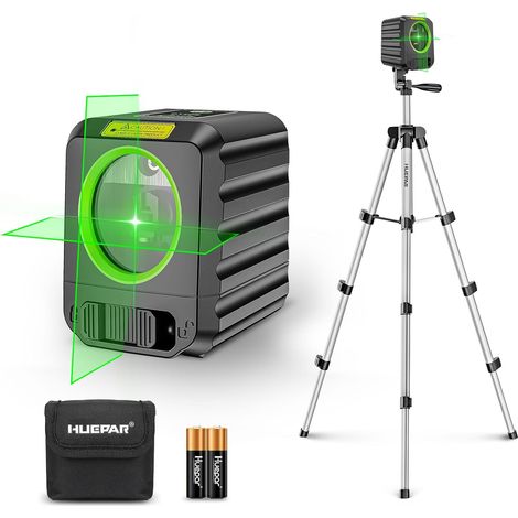 Niveau Laser,Ensemble de trépied de niveau laser 30m Outil de niveau laser autonivelant DIY, niveau laser verte pour accrocher des tableaux,carrelage (1/5)