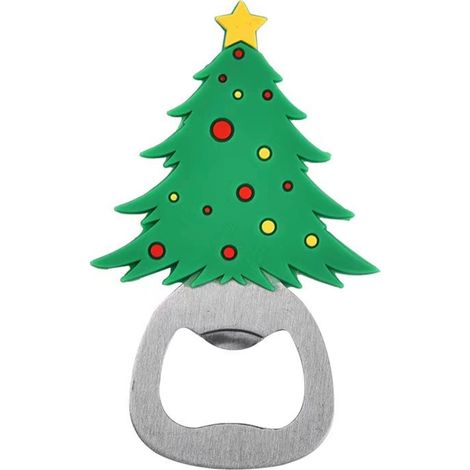 Ouvre-bouteilles - Design Fête De Noël Sapin De Noël Bonhomme De Neige Père Noël Ours - Pour Bière Et Bouteilles En Verre - Lot De 4