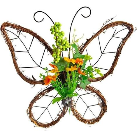 Couronne Fleurs Artificielles, Couronne Printemps pour D'entrée Fenêtre Fête Mariage Décorations Intérieures Extérieures (1/5)