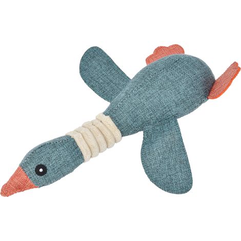 Niedliches 30 cm großes blaues Enten-Hundespielzeug, Zahnpflege-Kauartikel zur Zahnreinigung, Welpen-Trainingszubehör, strapazierfähiges, kaubares Plüschtier