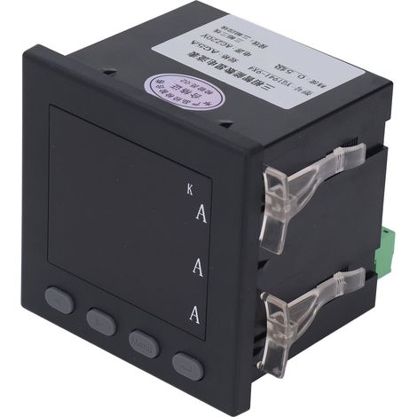 Compteur ampèremétrique triphasé 220V afficheur LED programmable multimètre électrique intelligent ABS silicone (1/5)