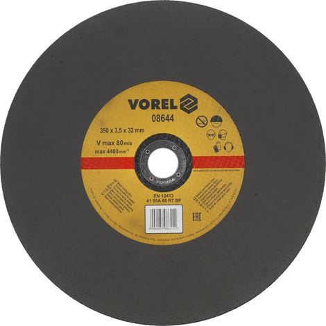 Disque à tronçonner pour métaux VOREL 350 x 3,5 x 32 mm 08644 (1/2)