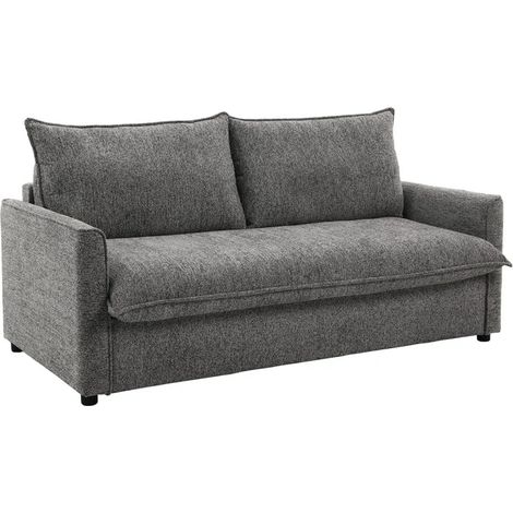 Canapé convertible 3pl système Rapido tissu doux gris – ELLIS (1/5)