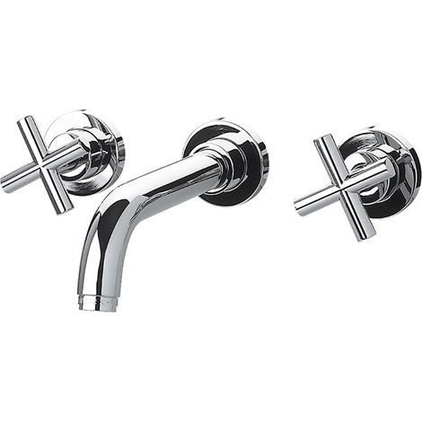 galindo matrix 8245661 grifo de lavabo bimando mural cromo-mate (1/2)