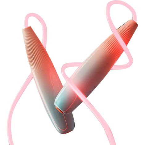GARRYFIZH Corde à sauter lumineuse, Design épuré, Cool, beau, lumineux, pour enfants débutants, adultes, Fitness, rose, taille unique