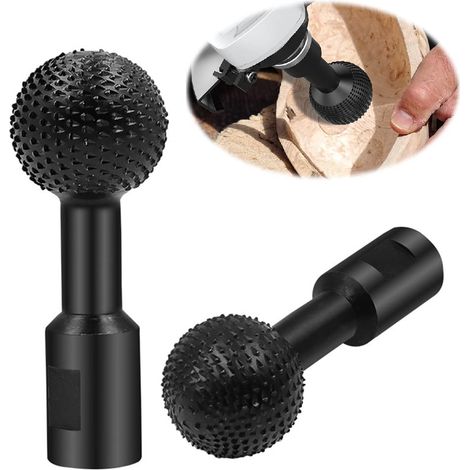 Fraise Rotative Sphérique, Sculpture sur Bois Foret de Polissage pour 14 mm, Boule Gouge(Diamètre 40 mm) (1/5)