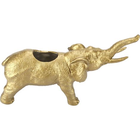 Pot En Résine Élphant Pour Plantes Artificielles - Décoration Intérieure Bureau Balcon - Accessoire Ornemental Mignon - 1 Pièce (1/5)