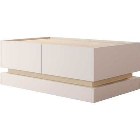 Mesa de centro Comfivo Tilia, Cachemira + Roble, 40x60x97cm, Diámetro: 0, Aglomerado laminado, Angular
