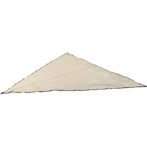 Voile d'ombrage triangulaire extérieure, toile pare-soleil anti-UV, auvent imperméable blanc cassé (1/5)