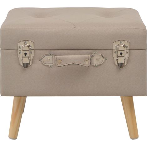 Maison Exclusive - Sgabello con Contenitore 40 cm in Tessuto Beige