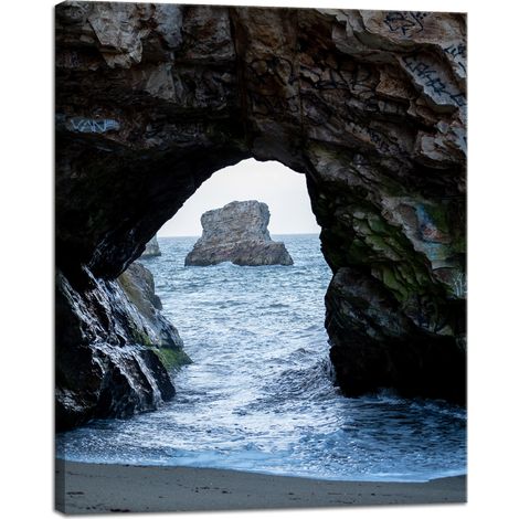 Stampa su tela Natura Arco di roccia Oceano 40x50 cm
