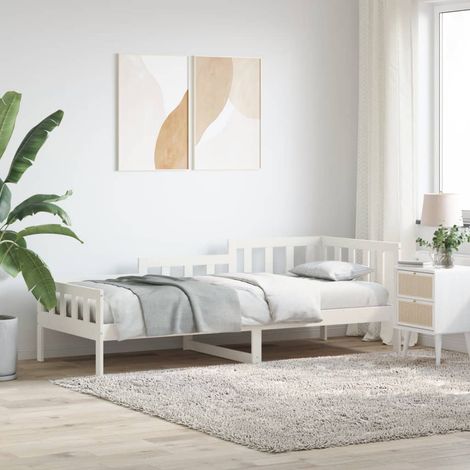 Day Bed without Mattress White 90x200 cm Solid Wood Pine vidaXL (1/5)