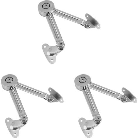 Lot de 3 supports couvercle métalliques pour portes et coffres à jouets, installer sur des boîtes