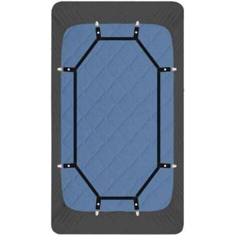 Sheet support straps - Heavy-duty grip clips - Reinforced parachute cord - 360-degree bed sheet tensioner - Strongest and most efficient extender - Fits all