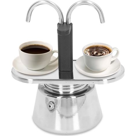 Moka Pot Cafetière En Acier Inoxydable De 100 Ml Avec Passoire épaisse à Double Tuyau Et Poignée Antidérapante Anti-brûlure Cafetière Italienne Et Mini Cafetière (1/5)