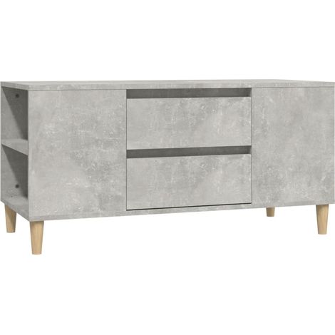 Mobile TV multimediale scaffale per televisione televisione buffet sala da pranzo soggiorno camera da letto 102 x 44,5 x 50 cm pannelli compositi grigio 020025621
