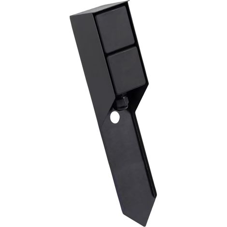Poteau d ' accès électrique pour terrasse avec faces de prise couvertes, corps d ' insertion, structure de boîtier en acier inoxydable, configuration paysagère de la maison, pièce unique, poteau de (1/5)