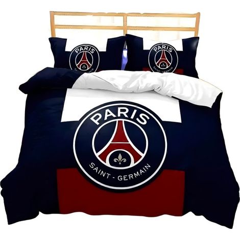 Parure de lit imprimée club de football, microfibre, 140 x 200 cm, avec taies d'oreiller (1/4)