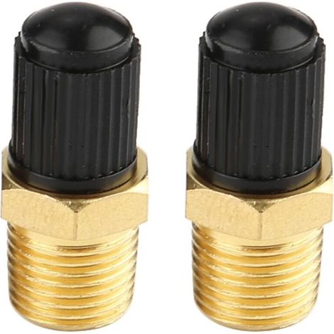 Füllventil für Luftkompressortank aus Messing, 2 Stück, 1/8" NPT MPT (1/5)