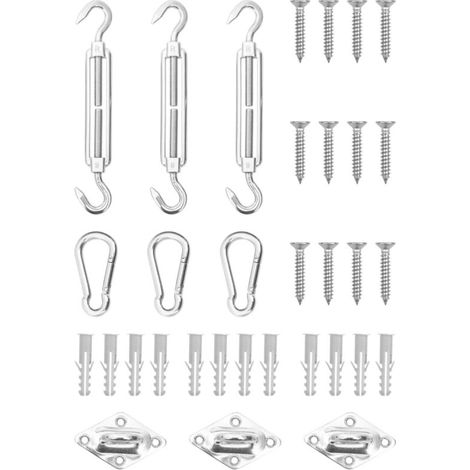 Jeu d'accessoires de voile d'ombrage 9 pcs (1/5)