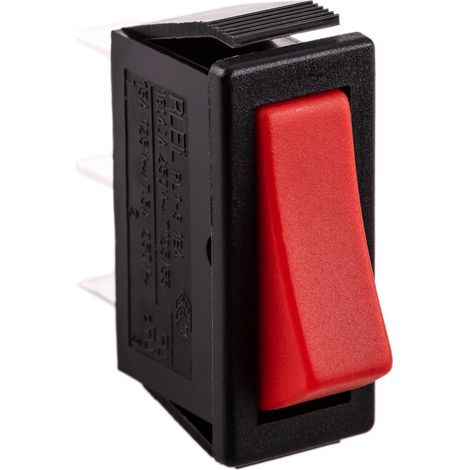 BeMatik - Interrupteur à bascule rouge SPST 2 broches (1/5)