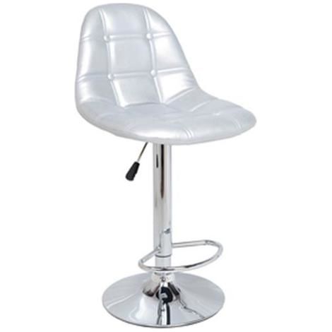 Sgabello/Sedia/Sedila da bar/bancone/uffcio con pistone - Mod. Cloud Silver