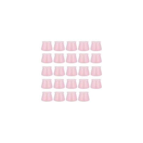 Lot de 24 protections rondes en silicone pour pieds de table et de chaise - Rose (1/5)