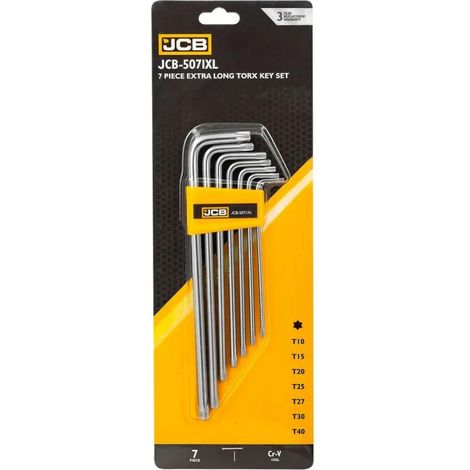 Juego de llaves Torx extra largas 7 piezas (T10-T40)