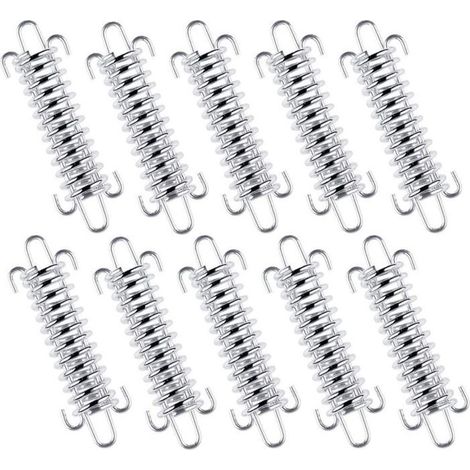 10 Pièces en acier Inoxydable Ressort de Soleil de Fixation à ressort Hélicoïdal pour tente de camping Auvent Accessoires - Onglet