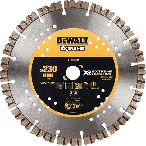 DeWALT Accessori - Disco da taglio diamantato per cemento 230x22,23 mm DT40260